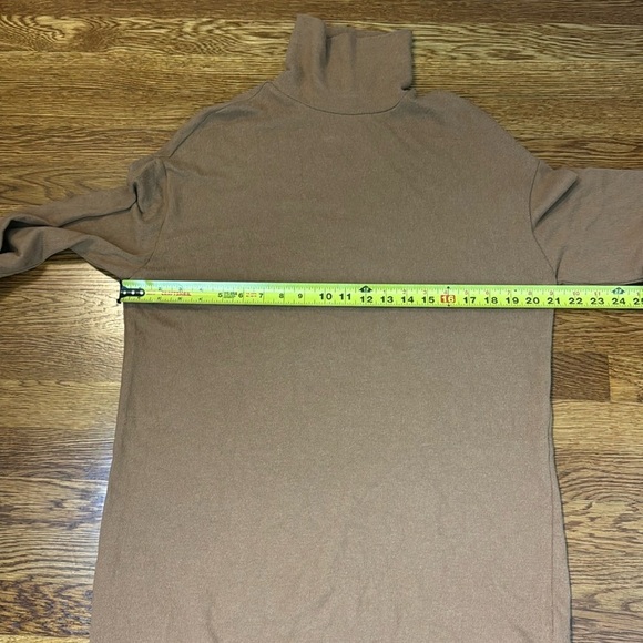 Reformation Aspen Turtleneck Sweater Dress Butterscotch Brown Size Small Fall - Picture 11 of 12